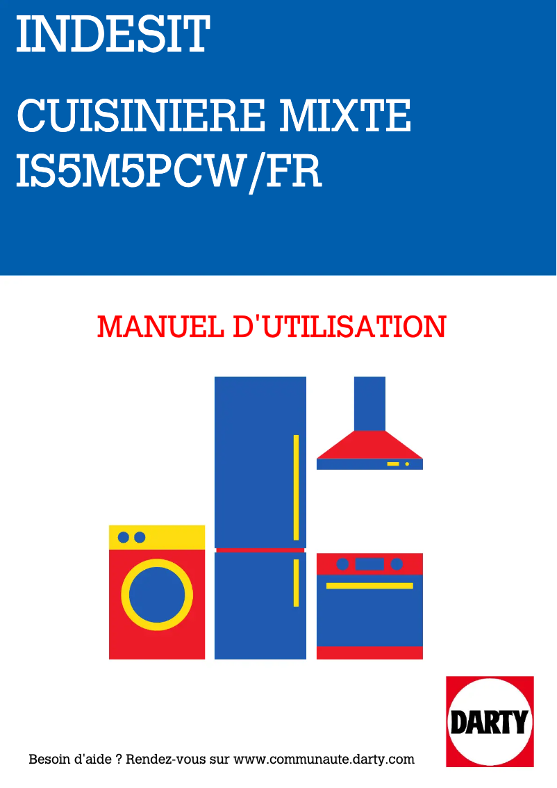 Page 1 de la notice Manuel utilisateur Indesit IS5M5PCW/FR