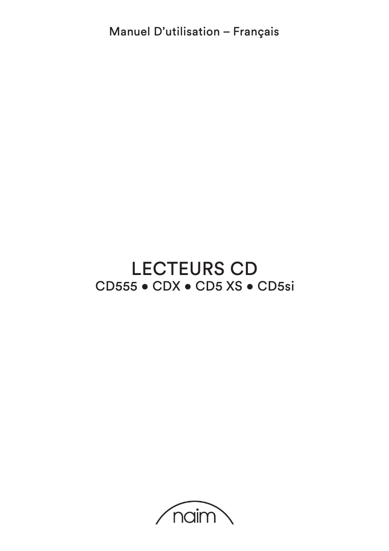 Page 1 de la notice Mode d'emploi Naim CD5SI