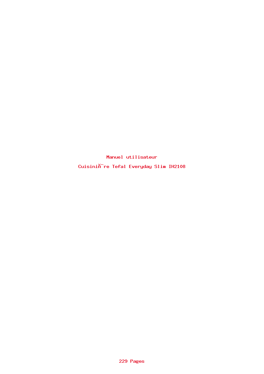 Page 1 de la notice Manuel utilisateur Tefal Everyday Slim IH2108