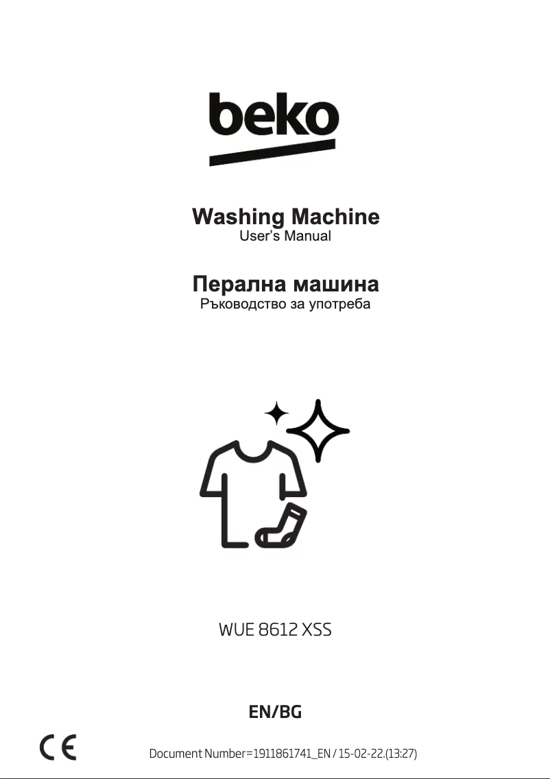 Page 1 de la notice Manuel utilisateur Beko WUE 8612 XSS