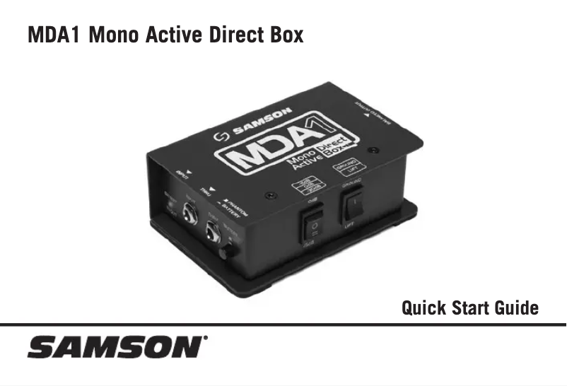 Page 1 de la notice Manuel utilisateur Samson MDA1