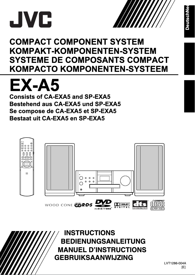 Page 1 of the manual User Manual JVC SP-EXA5