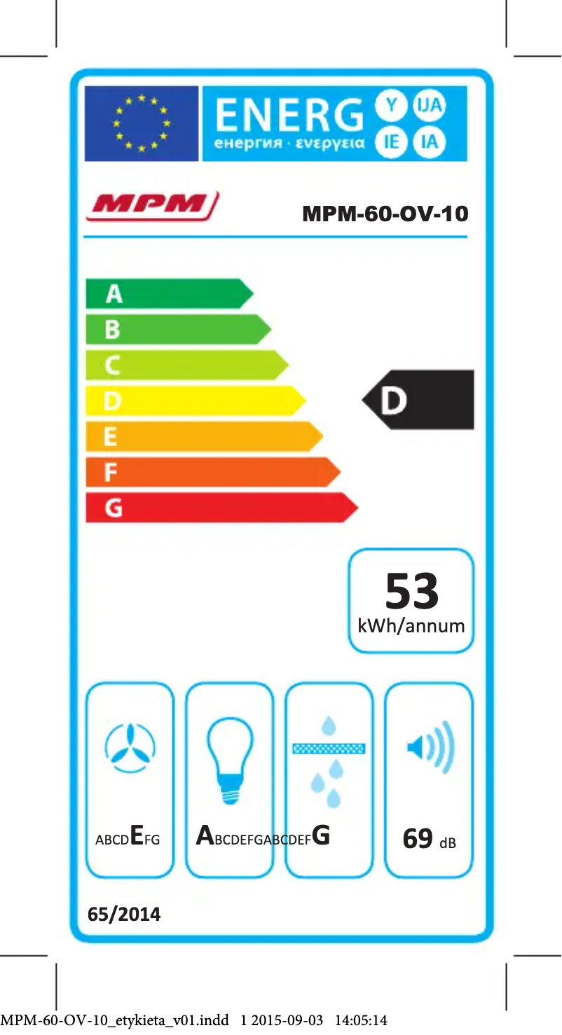 Page 1 de la notice Manuel utilisateur MPM MPM-60-OV-10