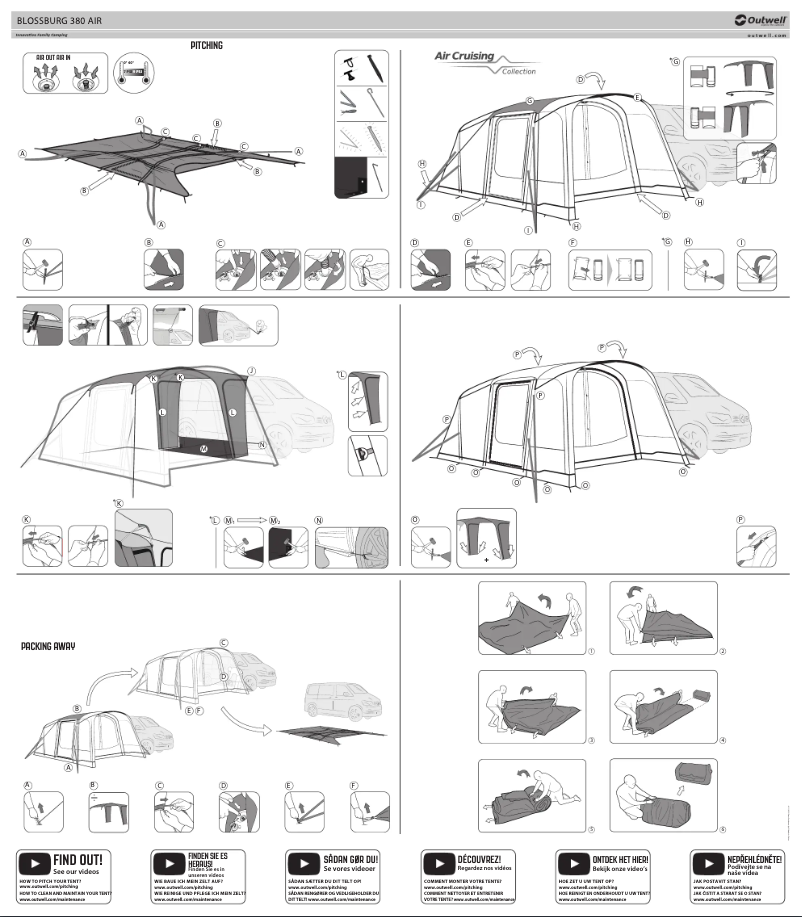 Page 1 de la notice Guide d'installation Outwell Blossburg 380 Air