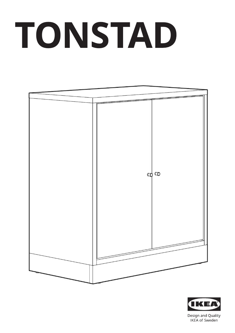 Page 1 de la notice Manuel utilisateur Ikea TONSTAD 804.892.37