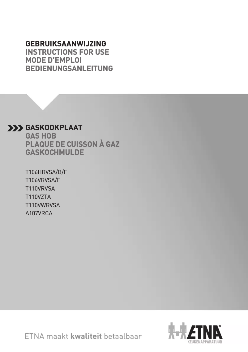 Page 1 de la notice Mode d'emploi Etna T106VRVSF
