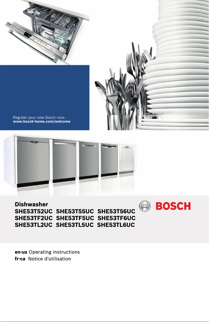 Page 1 of the manual User Manual Bosch SHE53T55UC