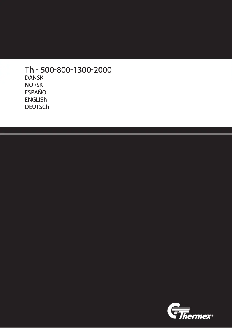 Page 1 de la notice Manuel utilisateur Thermex TH 1300