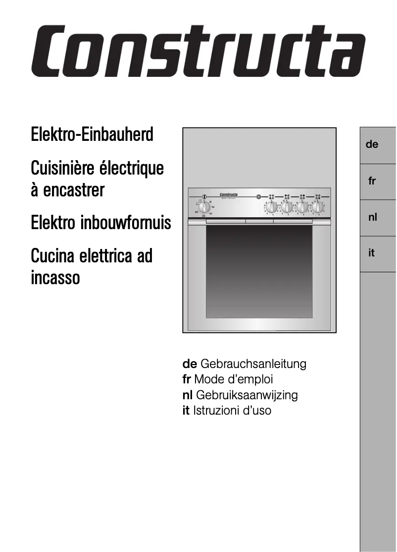Page 1 de la notice Manuel utilisateur Constructa CH11810