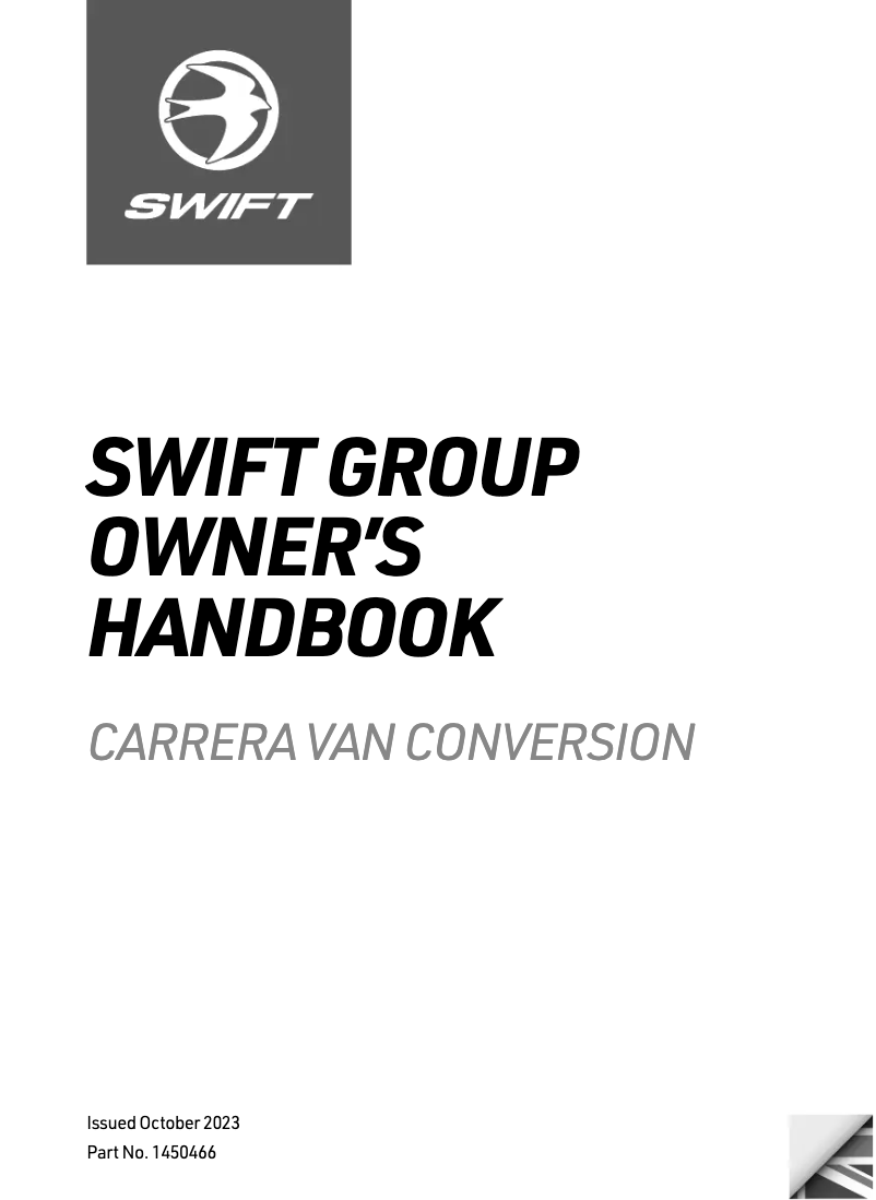 Page 1 de la notice Manuel utilisateur Swift Carrera (2024)