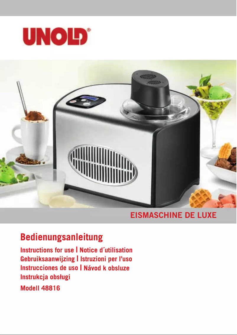 Page 1 de la notice Manuel utilisateur Unold De Luxe 48816