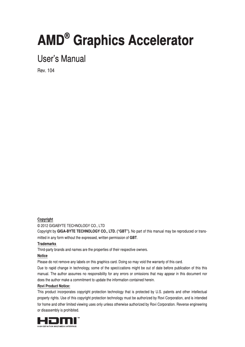 Page 1 de la notice Manuel utilisateur Gigabyte GV-R435OC-512I