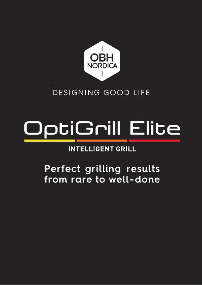 Page 1 de la notice Manuel utilisateur OBH Nordica OptiGrill Elite