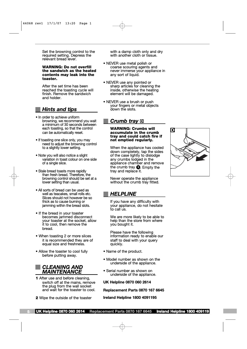 Page 1 de la notice Manuel utilisateur Morphy Richards 2 slice Accent