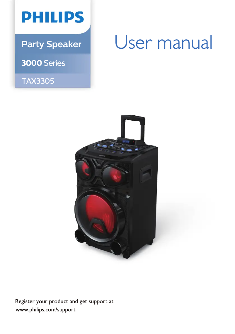 Page 1 of the manual User Manual Philips TAX3305