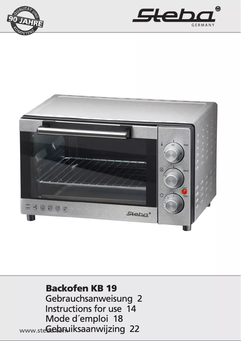 Page 1 de la notice Manuel utilisateur Steba KB19