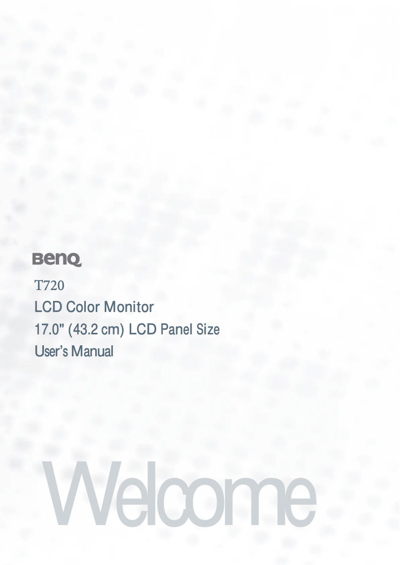 Página 1 del manual Manual de usuario BenQ T720