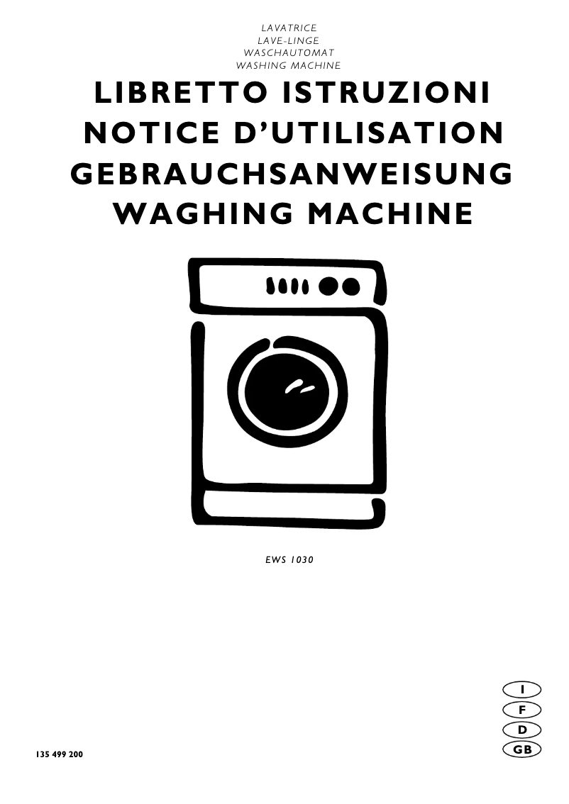 Página 1 del manual Manual de usuario Electrolux EWS 1030