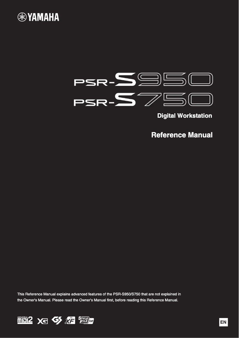Page 1 de la notice Manuel utilisateur Yamaha PSR-S950