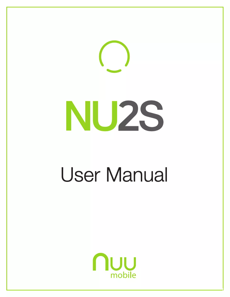 Page 1 of the manual User Manual NUU Mobile NU2S