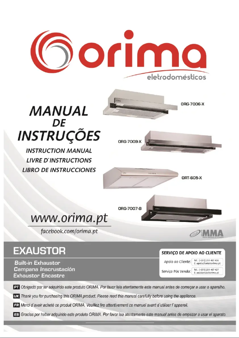 Page 1 de la notice Manuel utilisateur Orima ORG-7007-B
