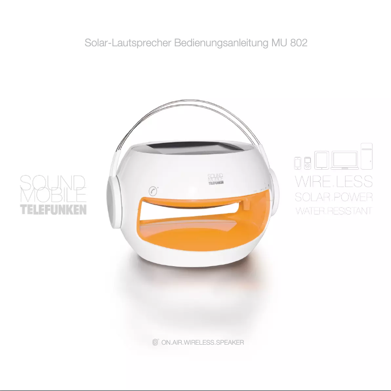 Page 1 de la notice Manuel utilisateur Telefunken BS500