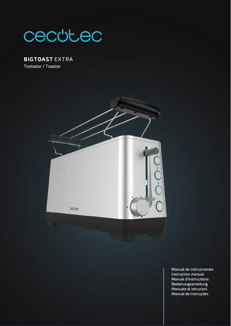 Page 1 de la notice Manuel utilisateur Cecotec BigToast Extra