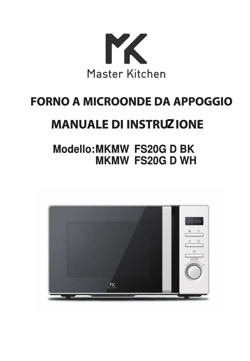 Page 1 de la notice Manuel utilisateur Master Kitchen MKMW FS20G D WH