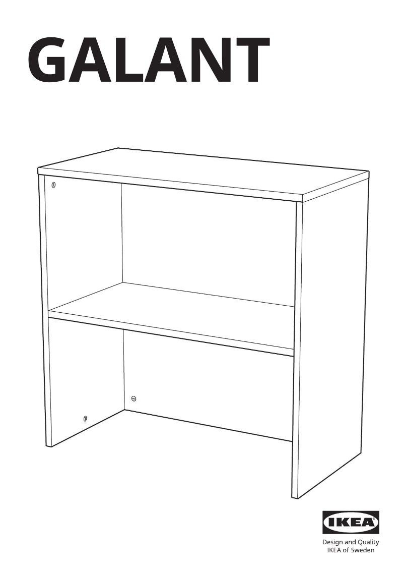 Page 1 de la notice Manuel utilisateur Ikea GALANT 903.644.25