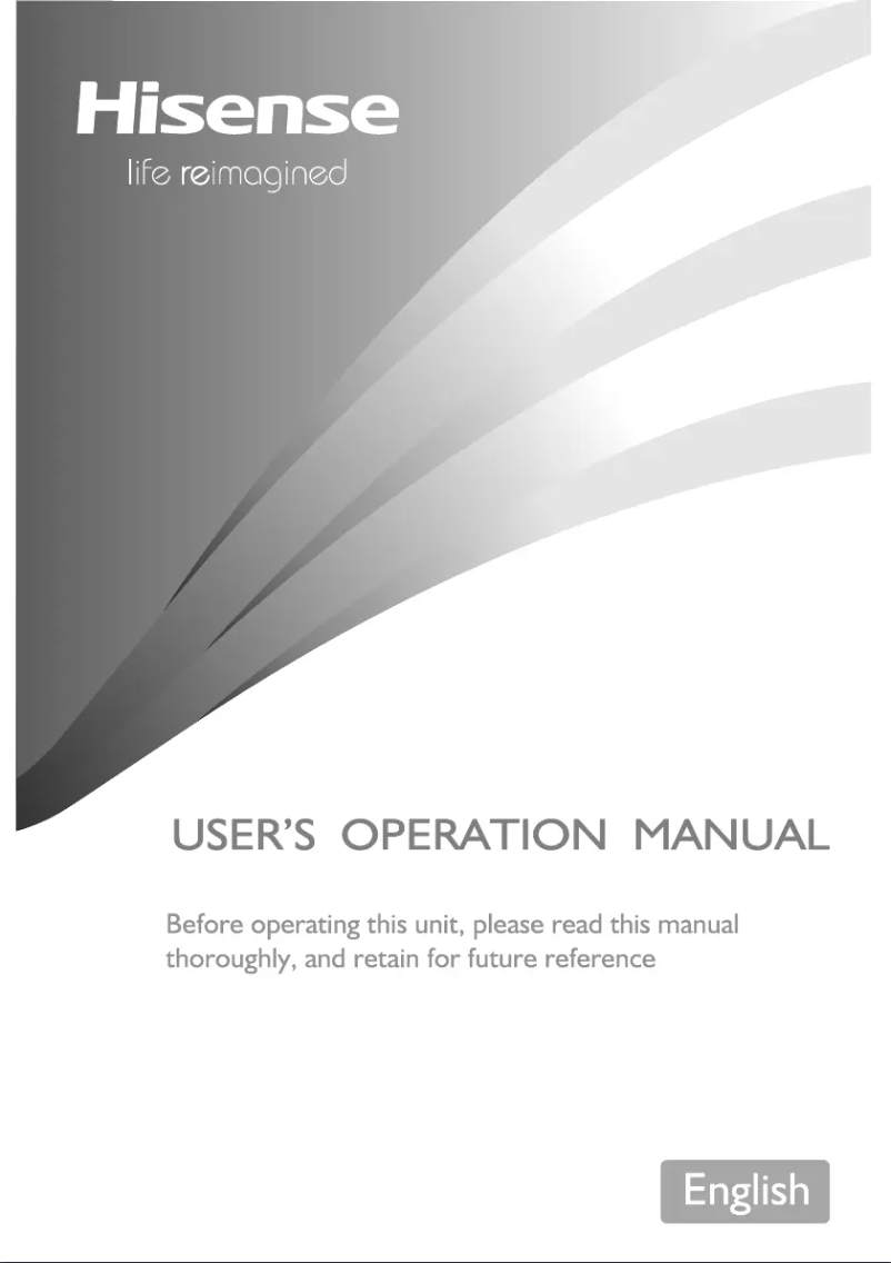 Page 1 of the manual User Manual Hisense FT184D4AWYE