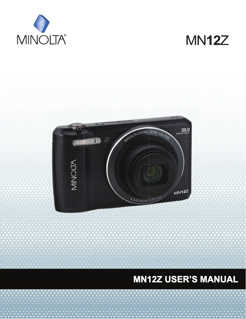 Page 1 of the manual User Manual Minolta MN12Z