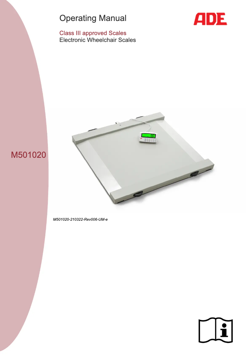 Page 1 de la notice Manuel utilisateur ADE M501020