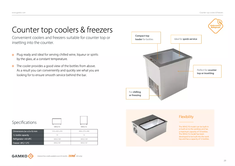 Page 1 de la notice Brochure Gamko VKHC/12R