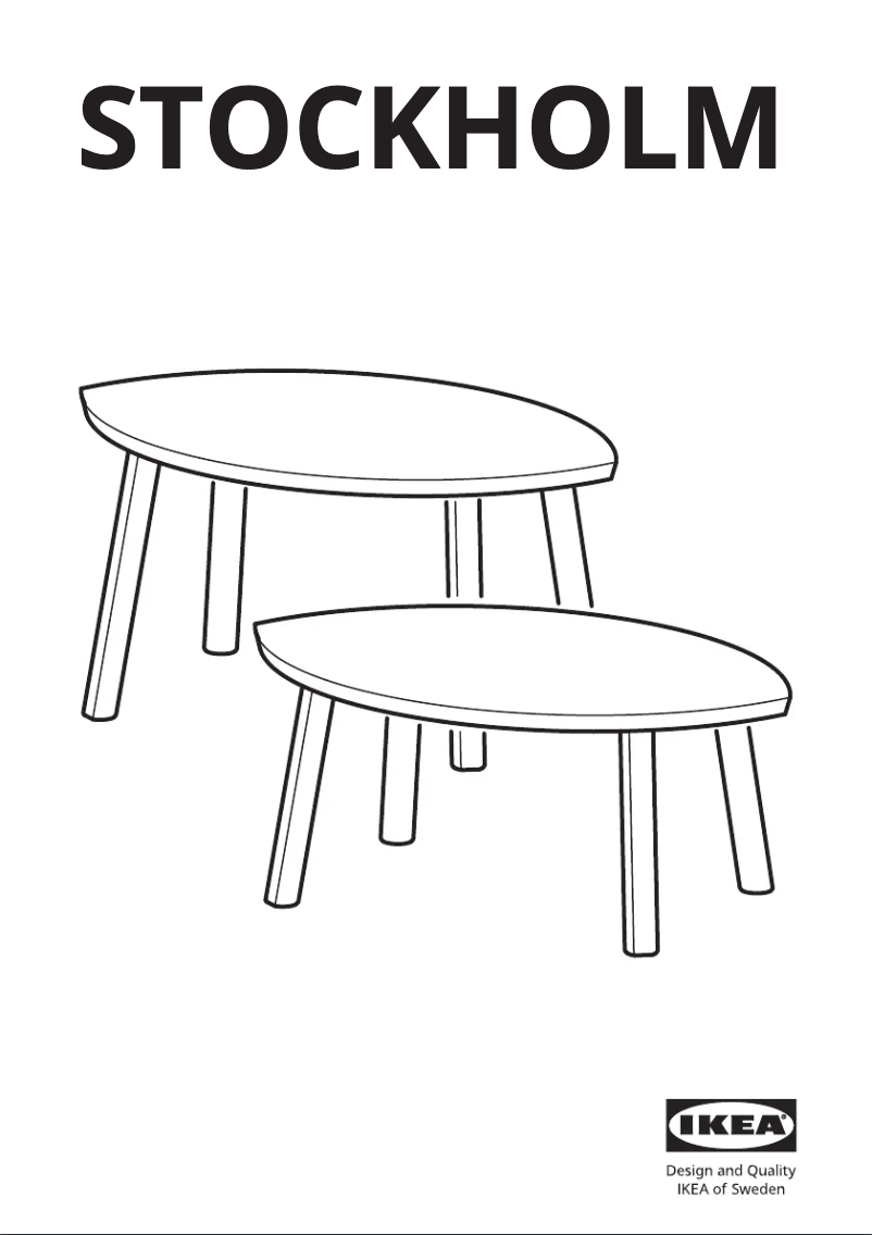 Page 1 de la notice Manuel utilisateur Ikea STOCKHOLM 405.468.62