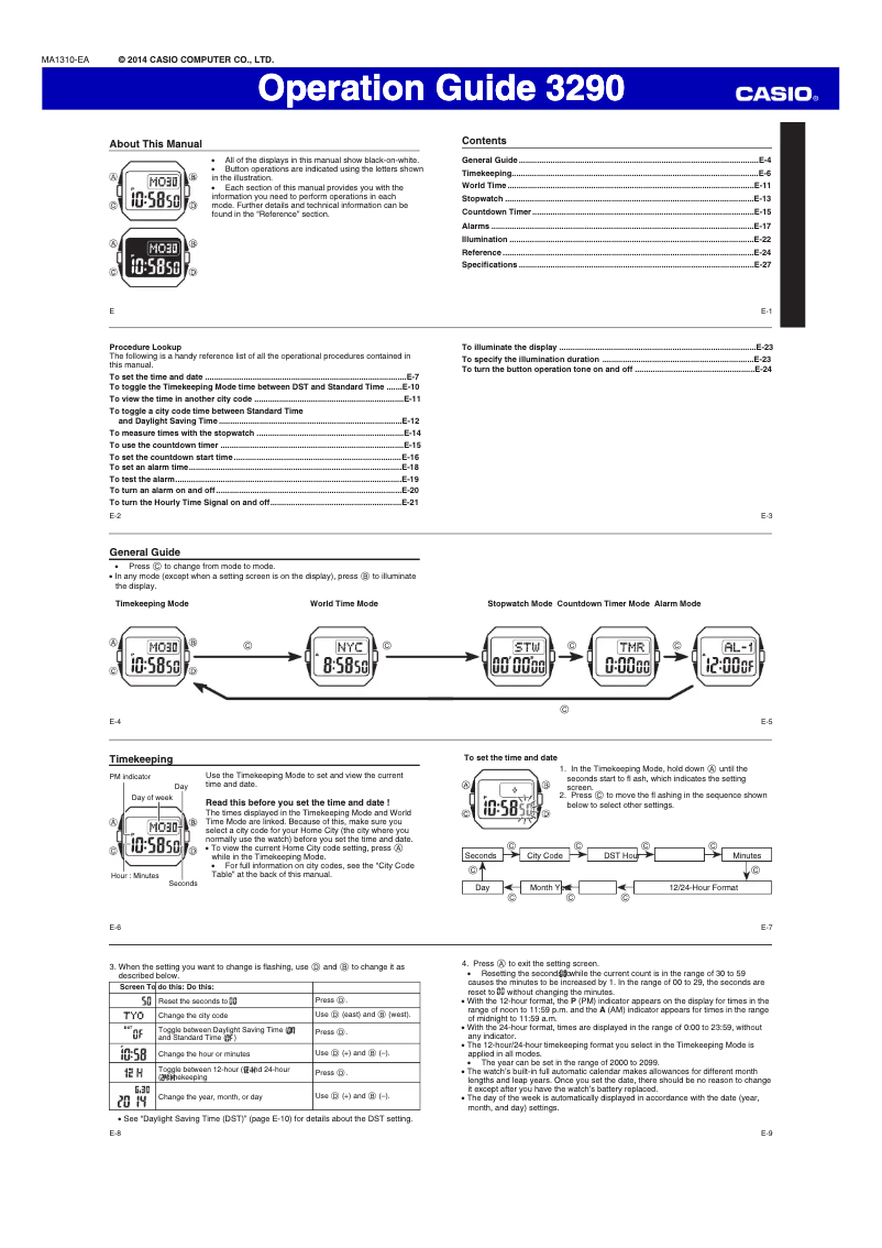 Page 1 de la notice Manuel utilisateur Casio Baby-G BGD-560BC-9