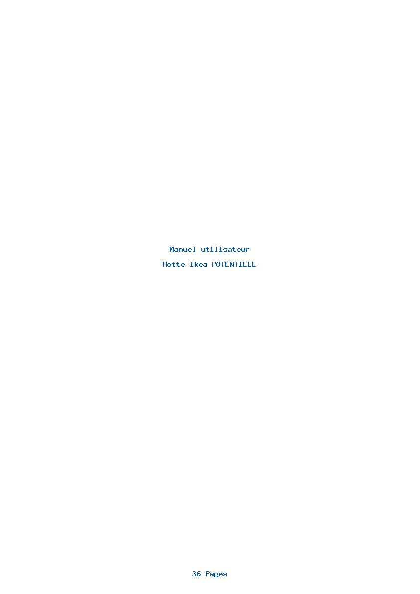 Page 1 de la notice Manuel utilisateur Ikea POTENTIELL