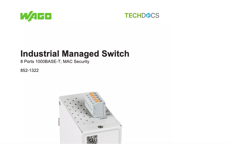 Página 1 del manual Manual de usuario Wago 852-1322