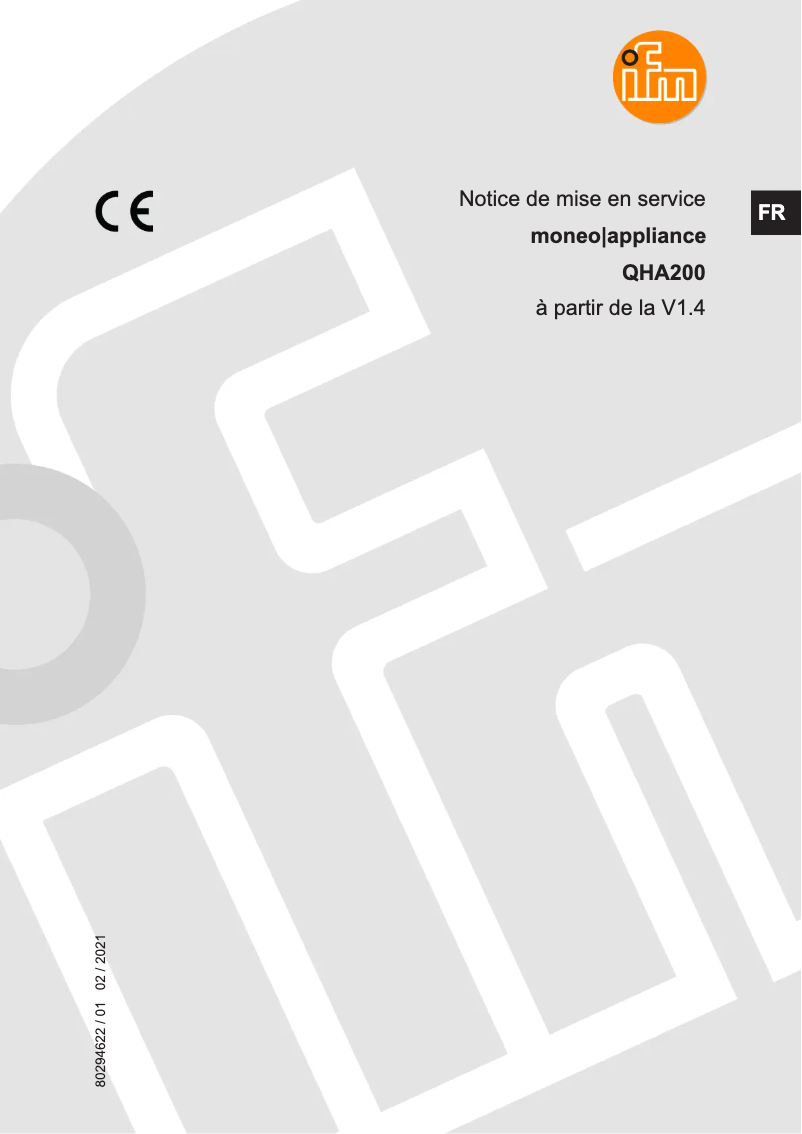 Page 1 de la notice Manuel utilisateur IFM QHA200