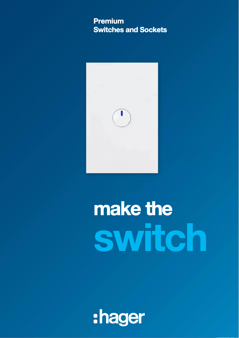 Page 1 of the manual Brochure Hager WBMSLL