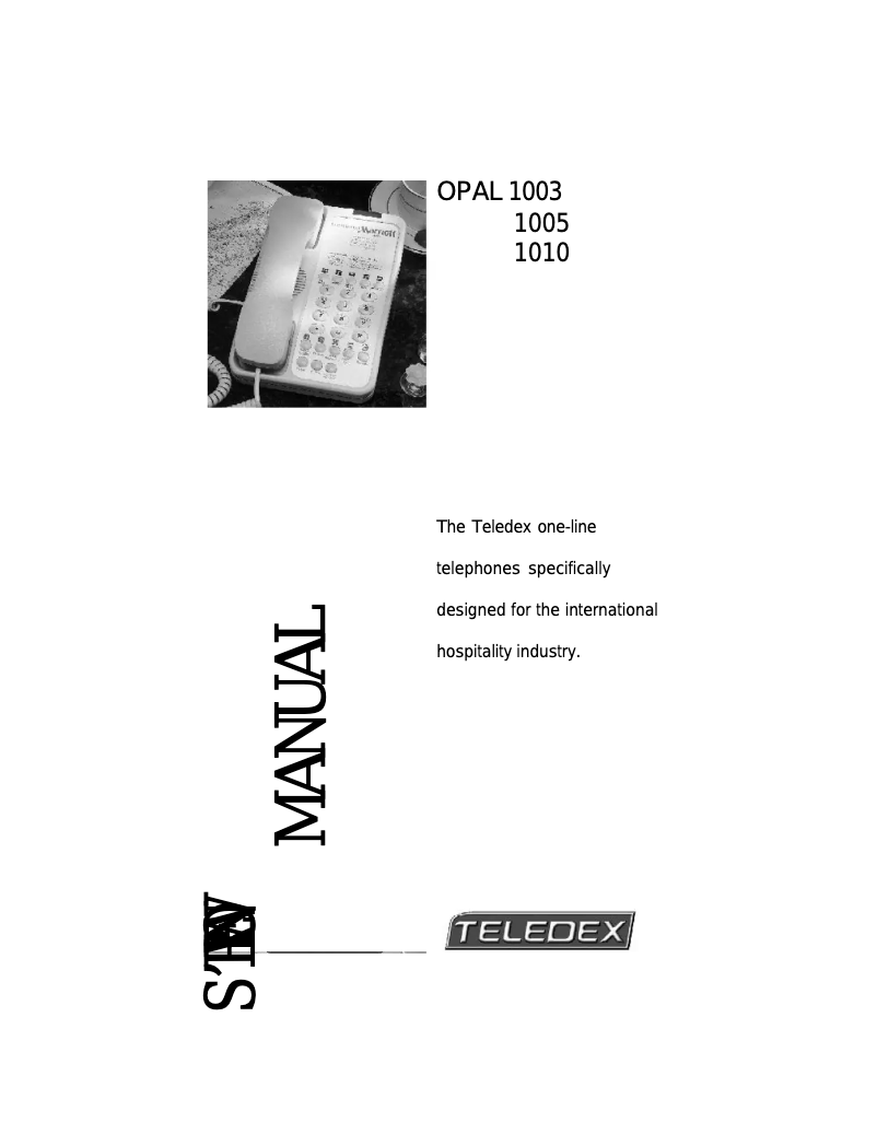 Page 1 de la notice Manuel utilisateur Teledex Opal 1005