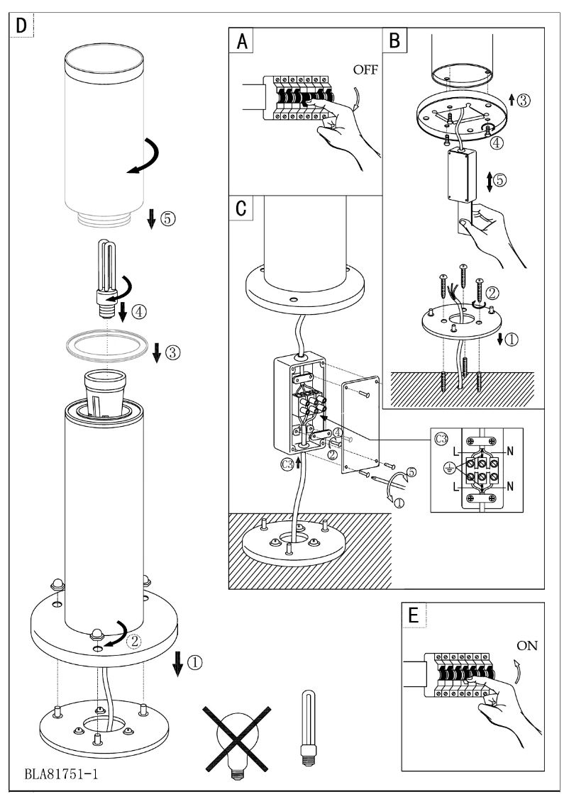 Page 1 de la notice Manuel utilisateur Eglo Helsinki