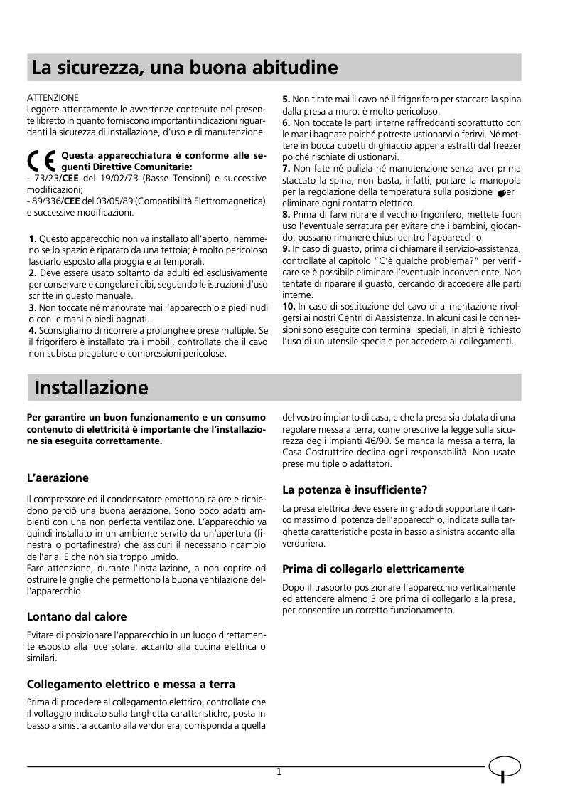 Page 1 de la notice Manuel utilisateur Ariston Thermo KDF 290 A