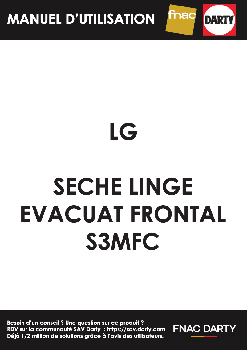 Page 1 de la notice Manuel utilisateur LG S3MFC