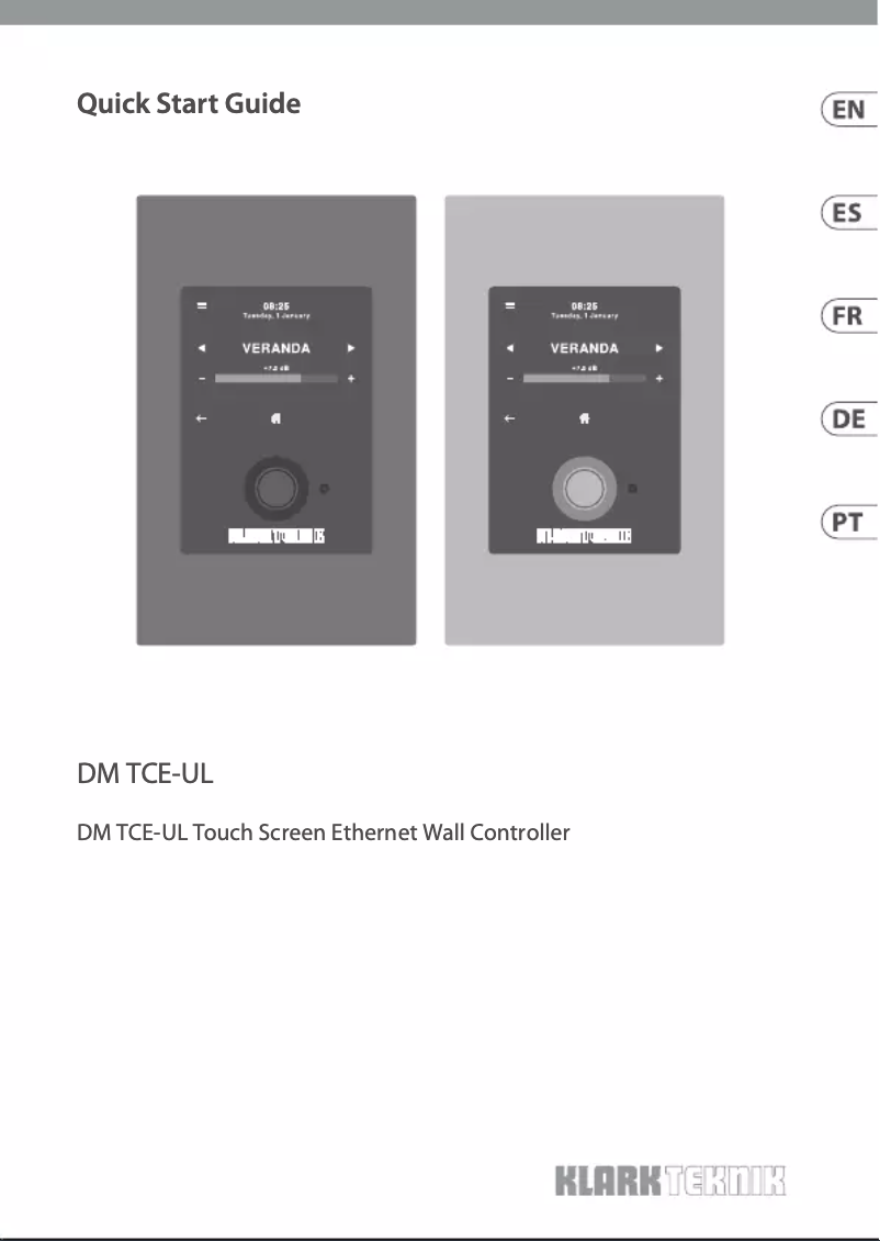 Page 1 de la notice Manuel utilisateur Klark Teknik DM TCE-UL