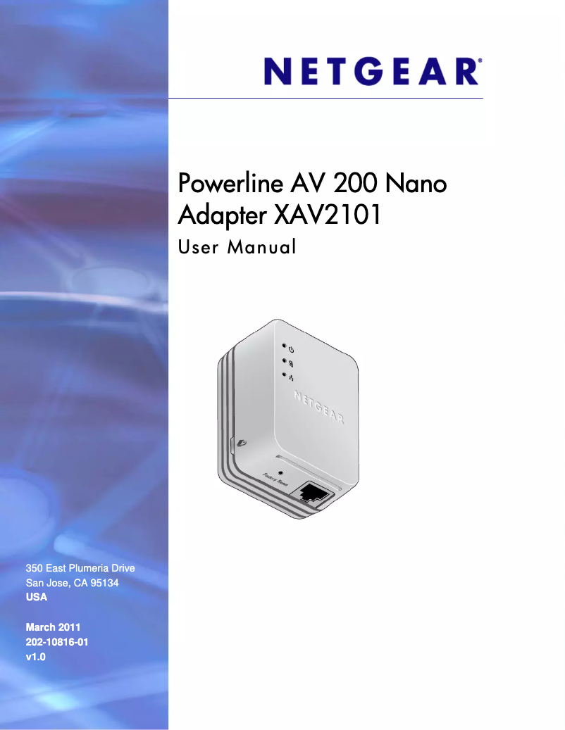 Page 1 de la notice Manuel utilisateur Netgear XAVB2101v2