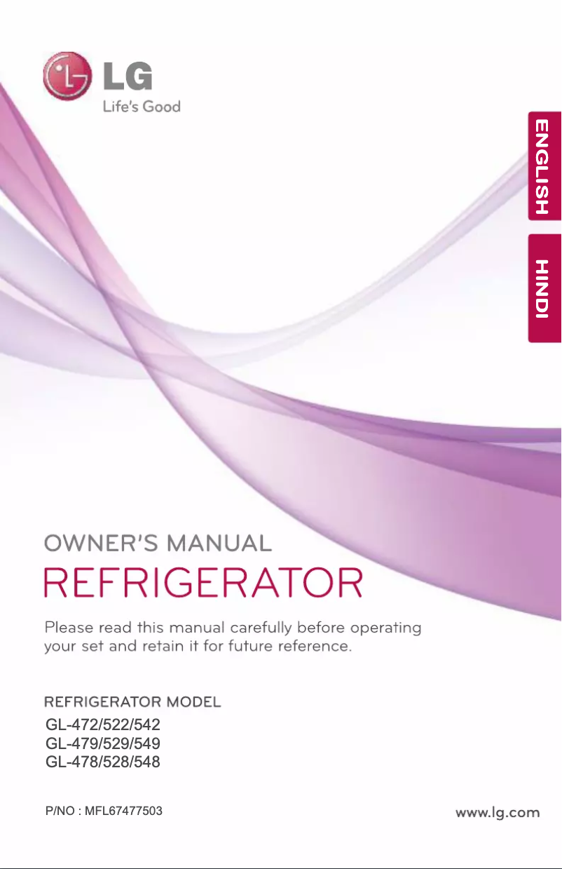 Page 1 de la notice Manuel utilisateur LG GL-M442TKRL
