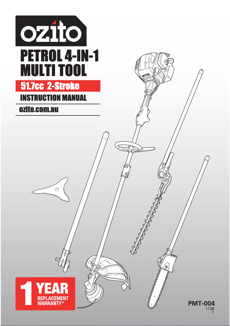 Page 1 de la notice Manuel utilisateur Ozito PMT-004