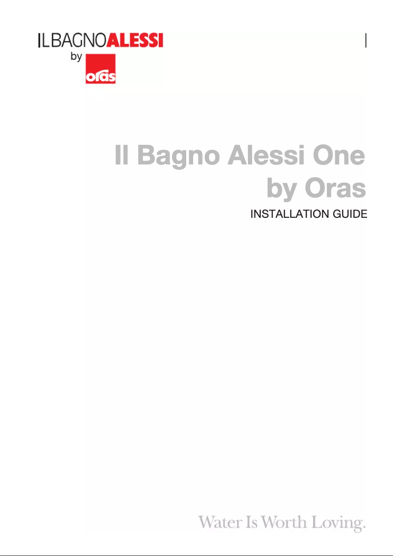 Página 1 del manual Manual de usuario Oras IL BAGNO ALESSI One by 8575U