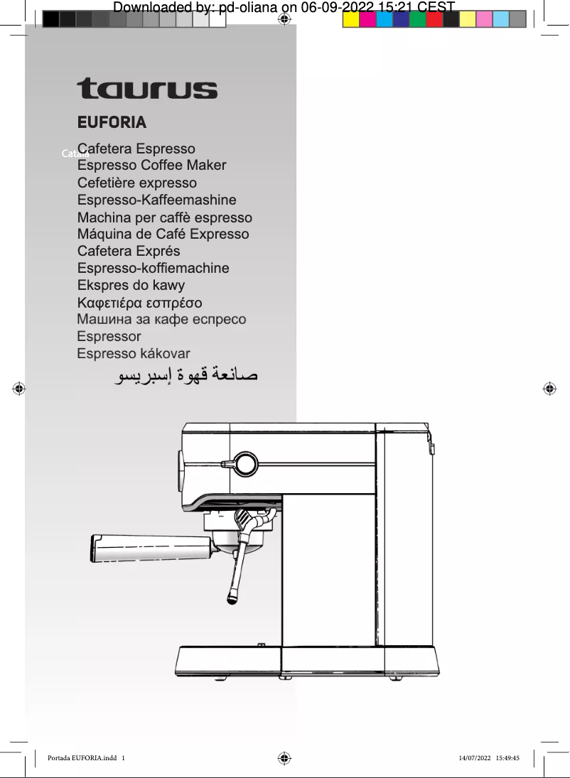 Page 1 de la notice Manuel utilisateur Taurus Euforia