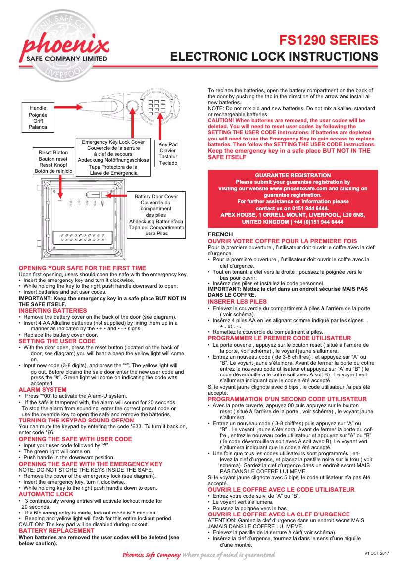 Página 1 del manual Manual de usuario Phoenix Titan Aqua FS1293E